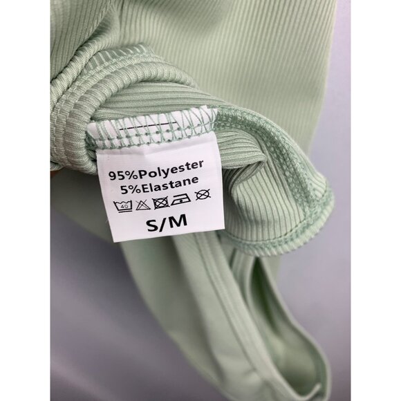 Women’s NWT Katch Me Green Sage Ribbed Bodysuit Size S/M - Picture 9 of 10